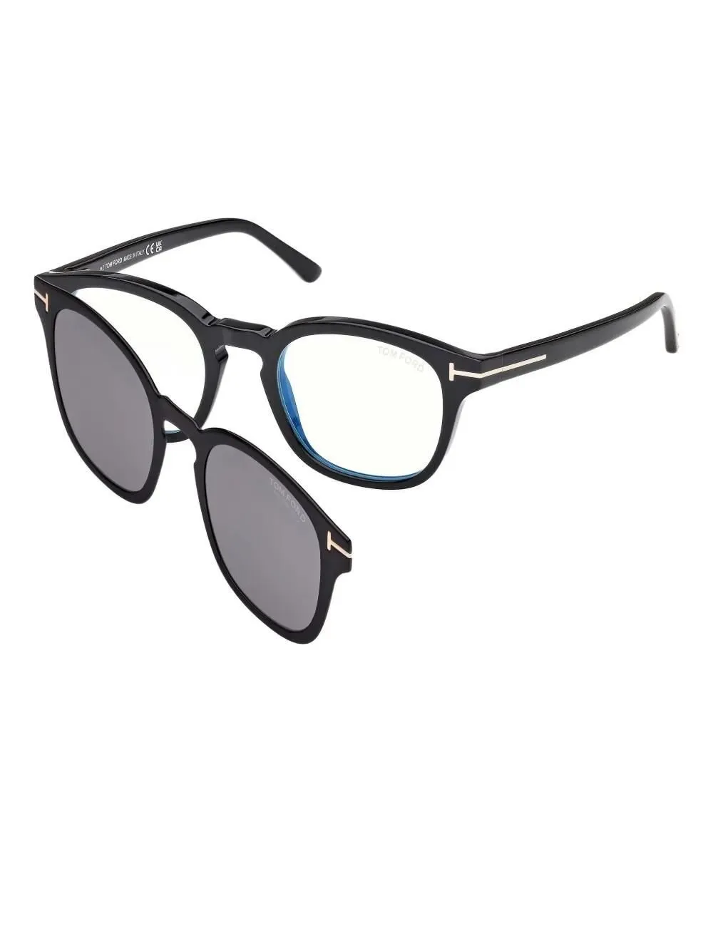 Eyeglasses With Clip-On Sunglasses