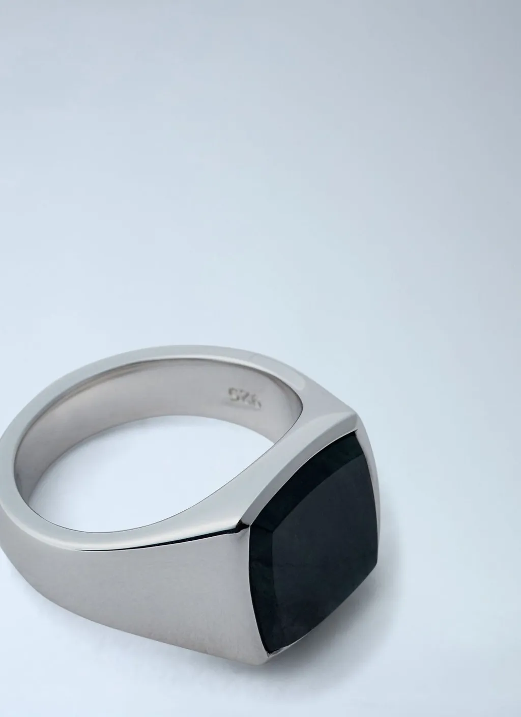 Signet Ring With Black Stone