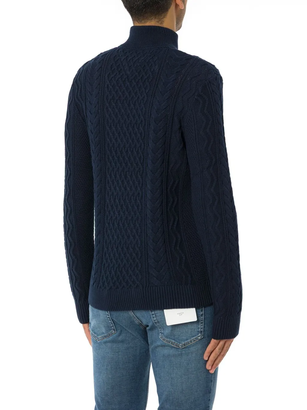 Cable Knit Quarter Zip Sweater