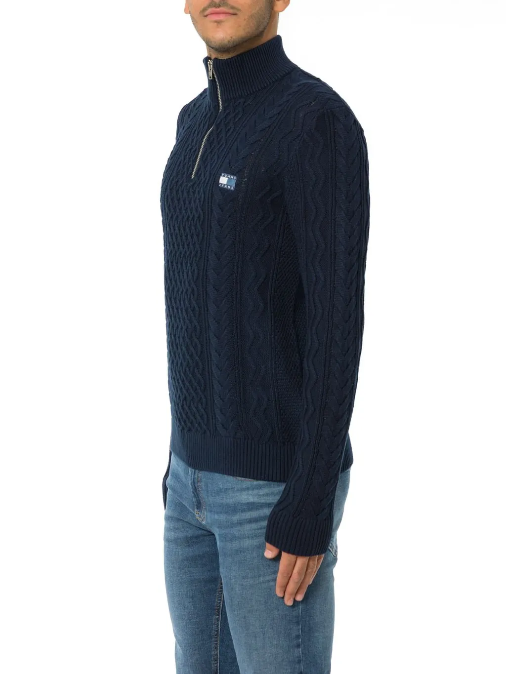 Cable Knit Quarter Zip Sweater