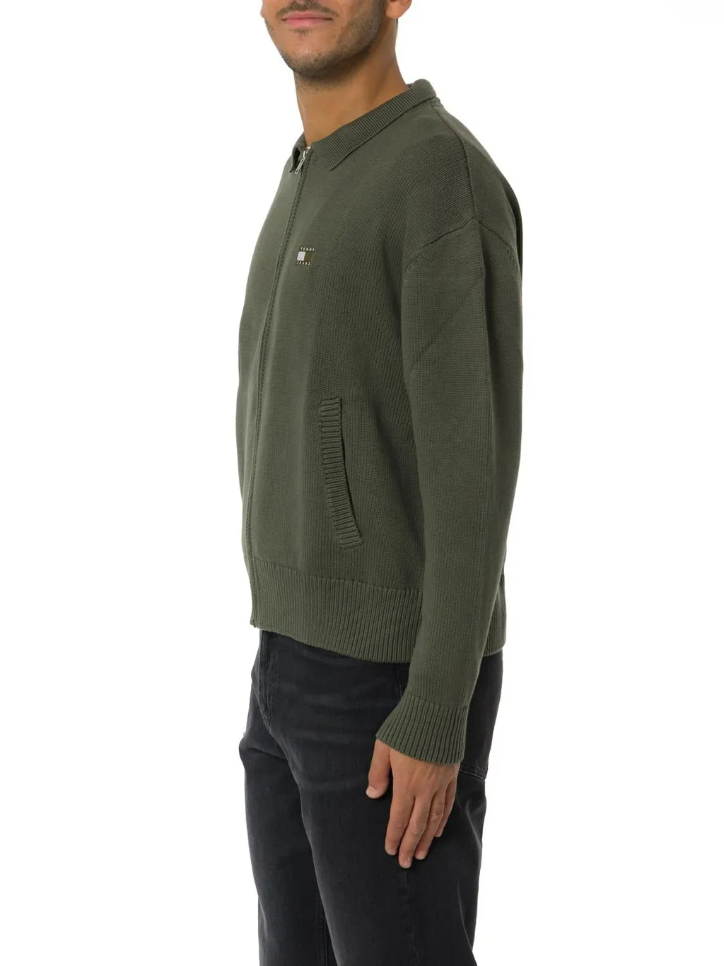 Zip-Up Collared Knit