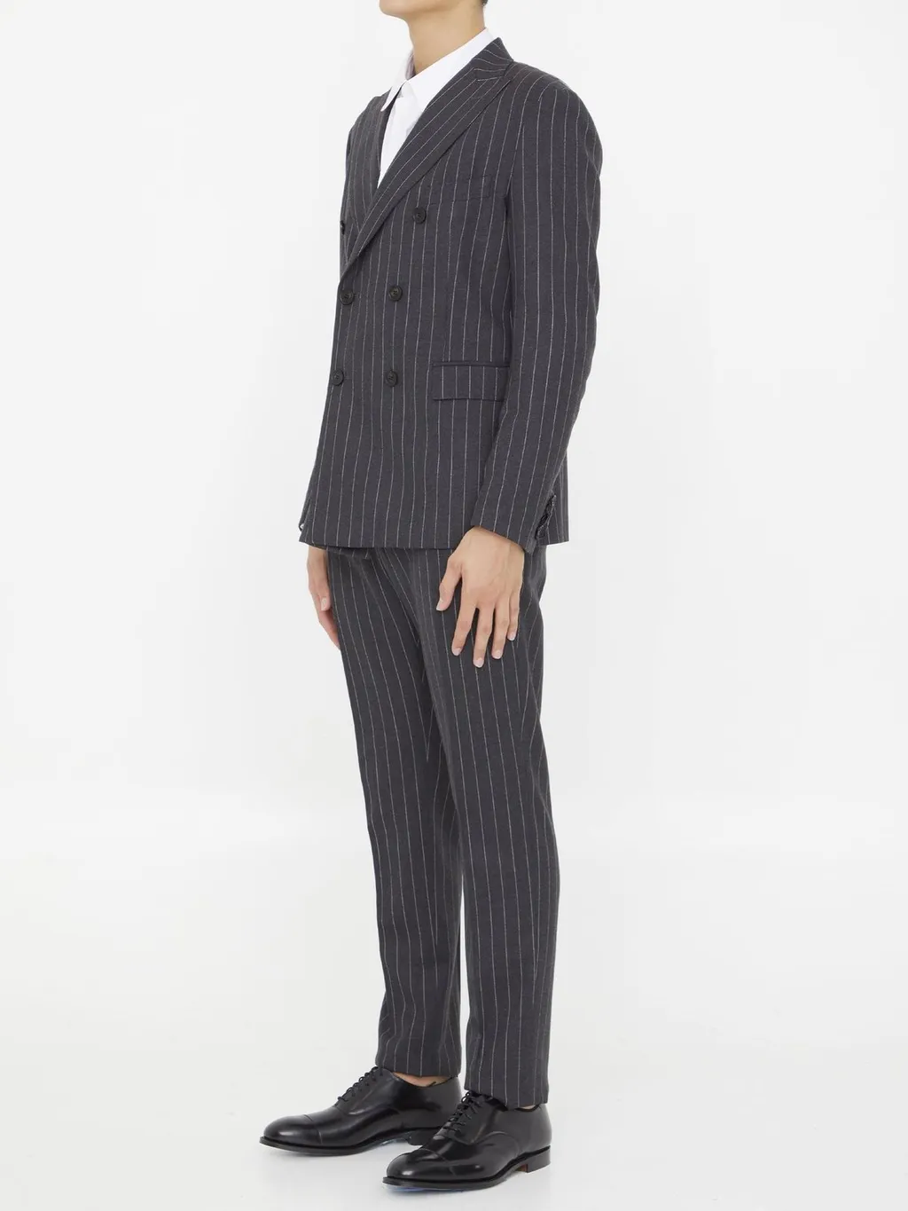 Double-Breasted Pinstripe Suit