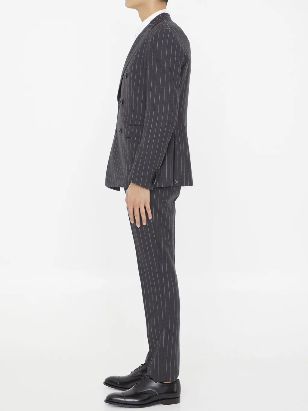 Double-Breasted Pinstripe Suit