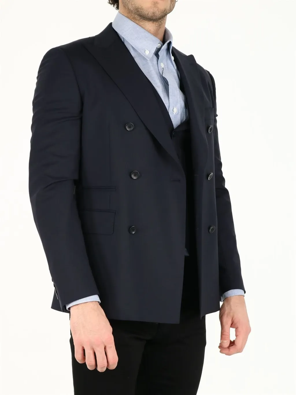 Double-Breasted Blazer With Vest