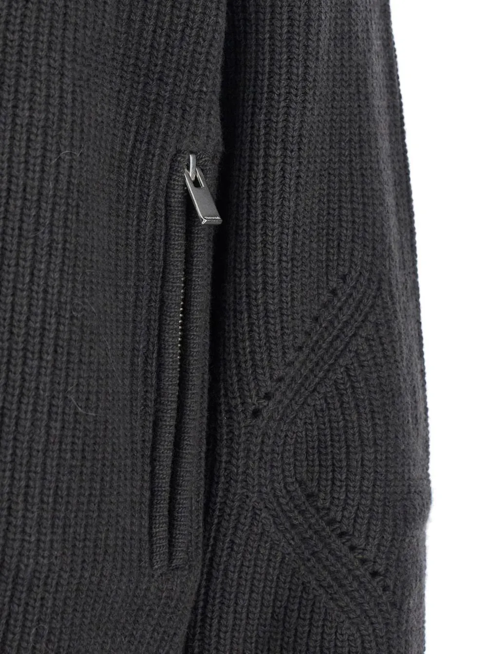 Ribbed Zip-Up Cardigan