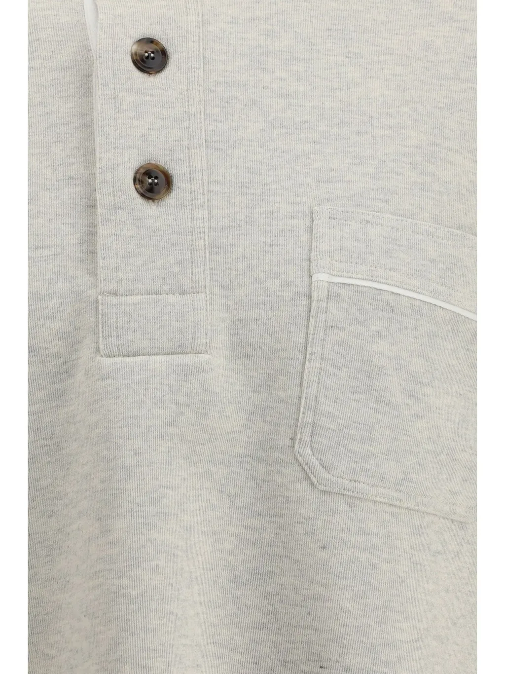Sweatshirt With High Neck And Button Closure