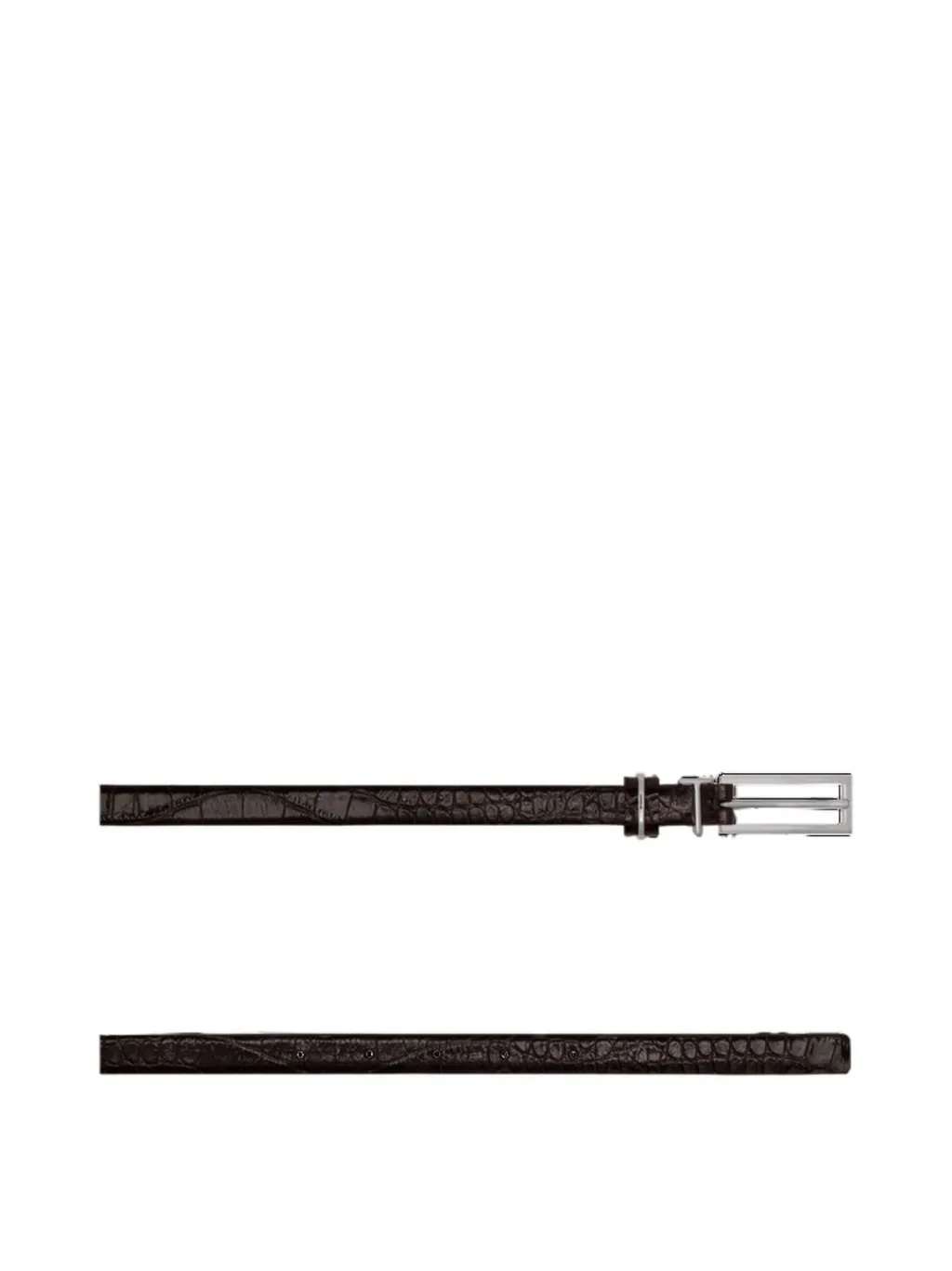 Crocodile Embossed Leather Belt