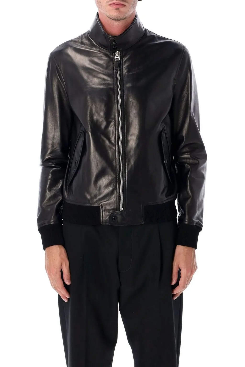 Leather Bomber Jacket