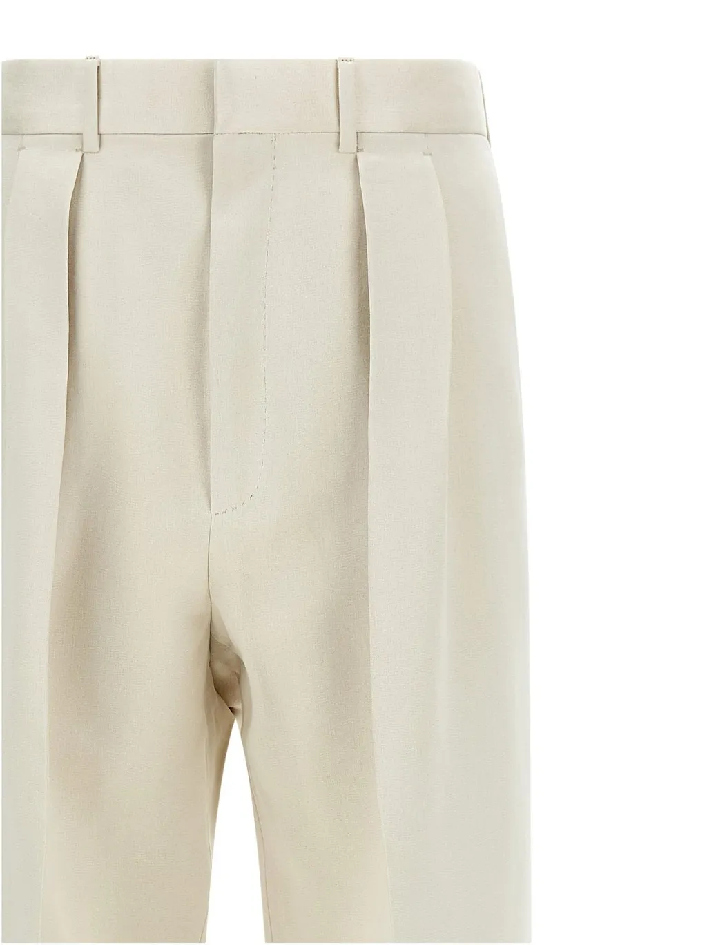 Pleated Wide-Leg Trousers