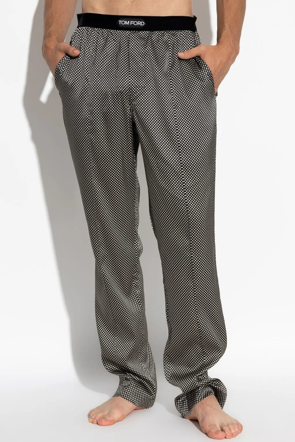 Logo Print Pajama Pants