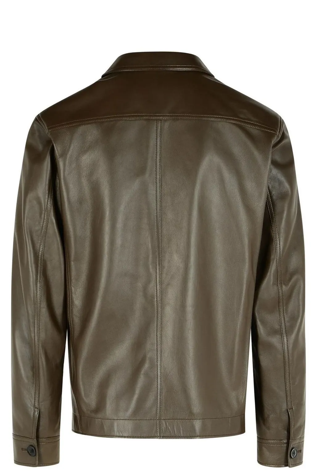 Leather Shirt Jacket