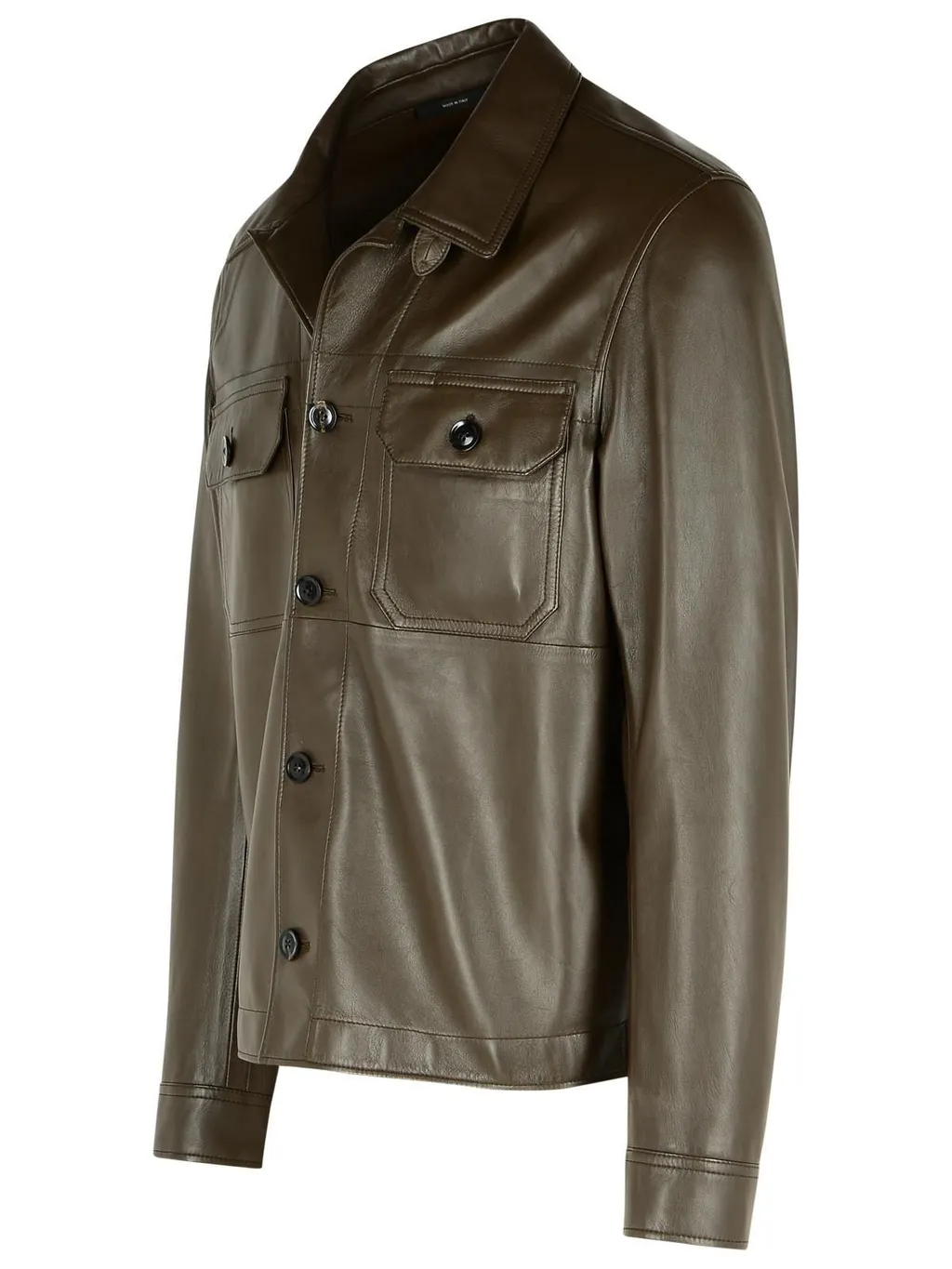 Leather Shirt Jacket