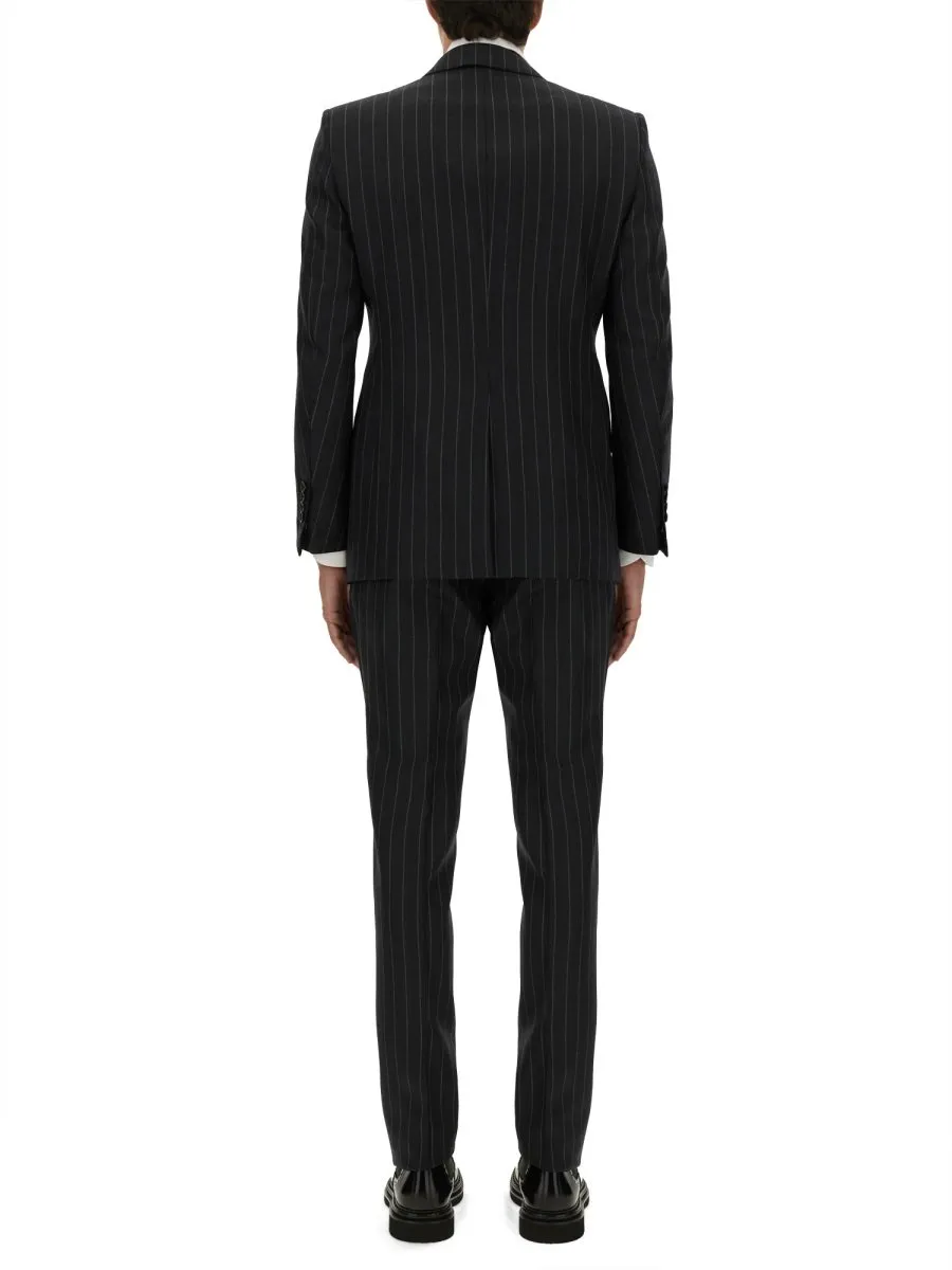 Double-Breasted Pinstripe Suit