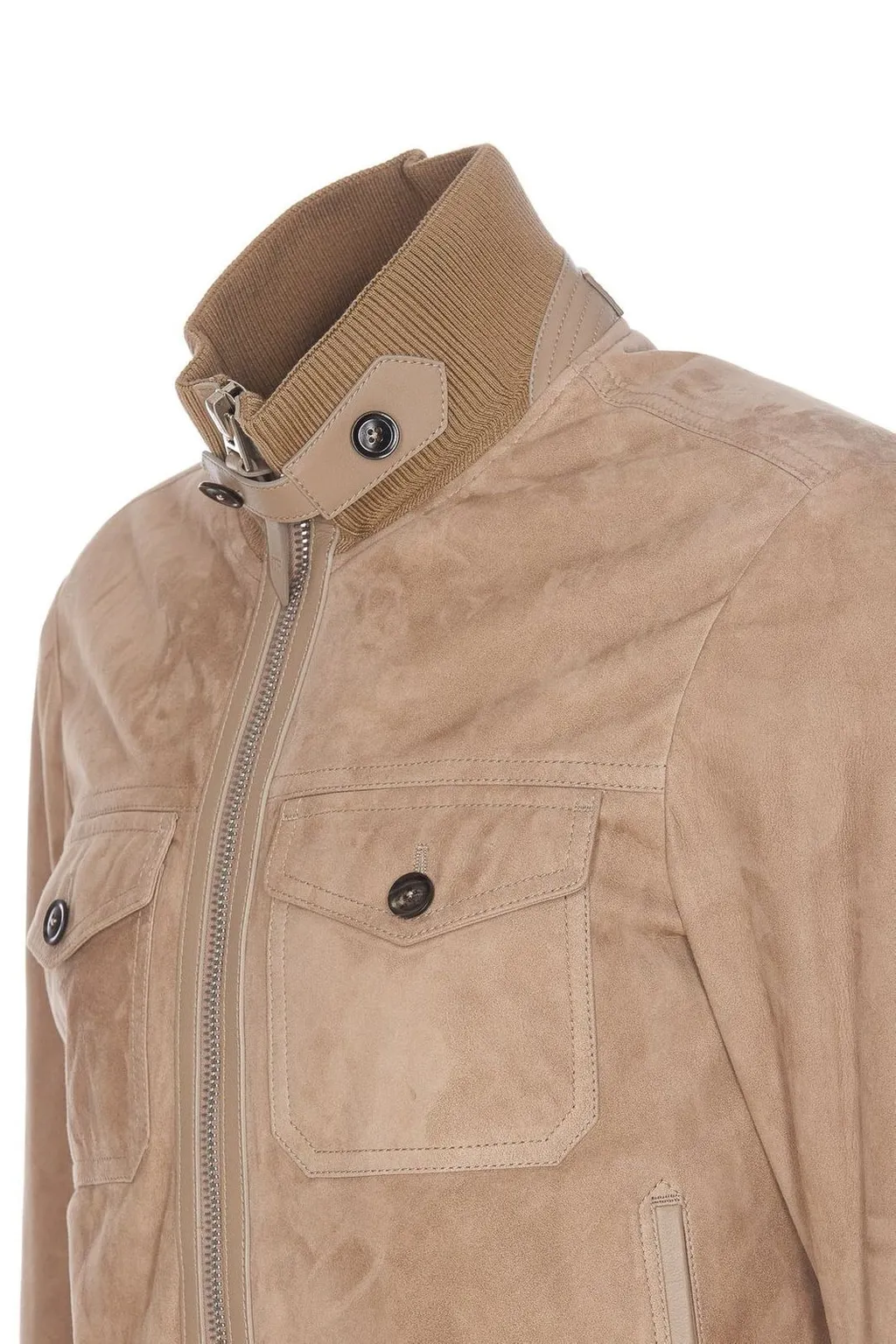 Suede Bomber Jacket