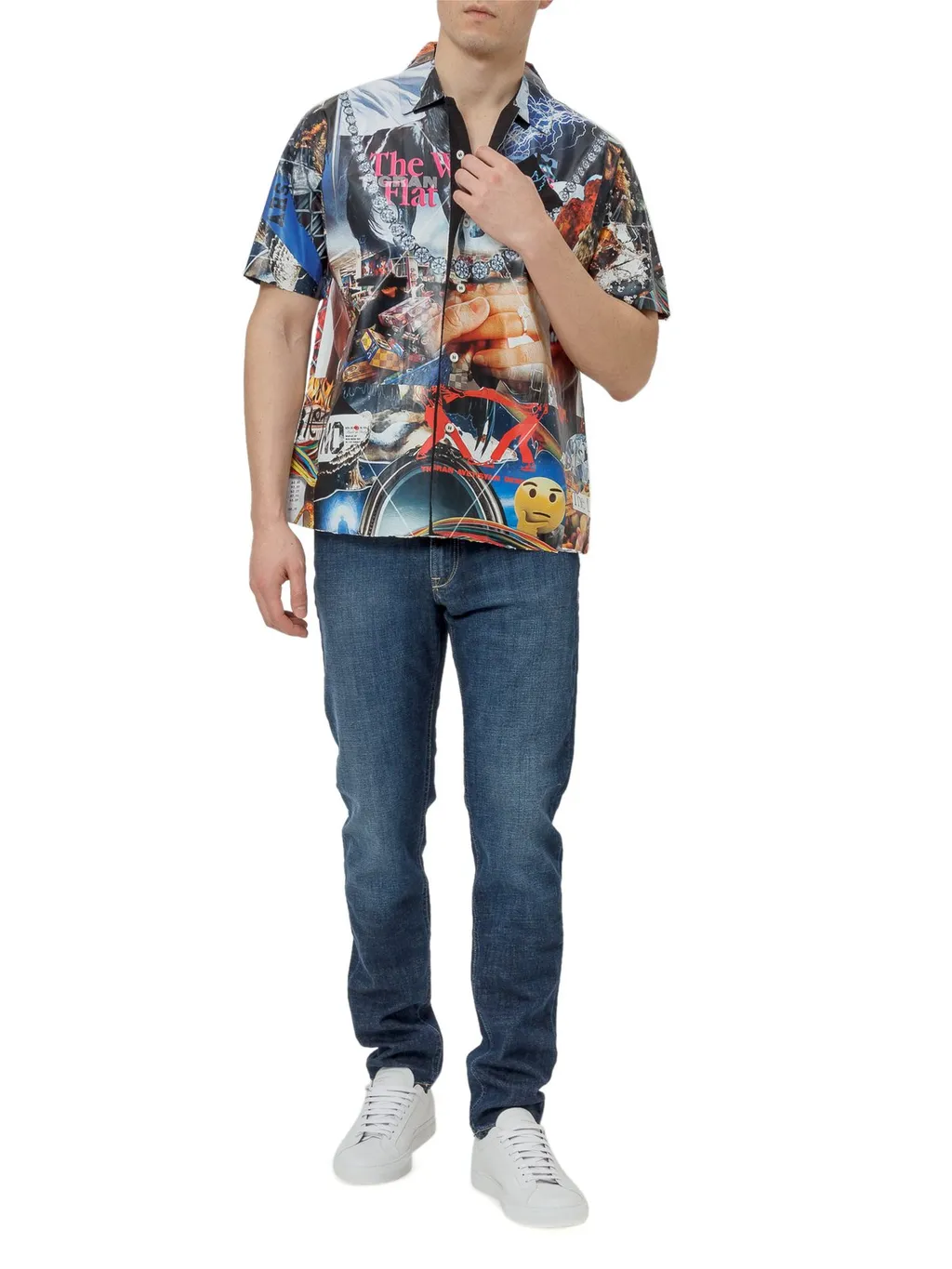 Collage Print Short Sleeve Shirt