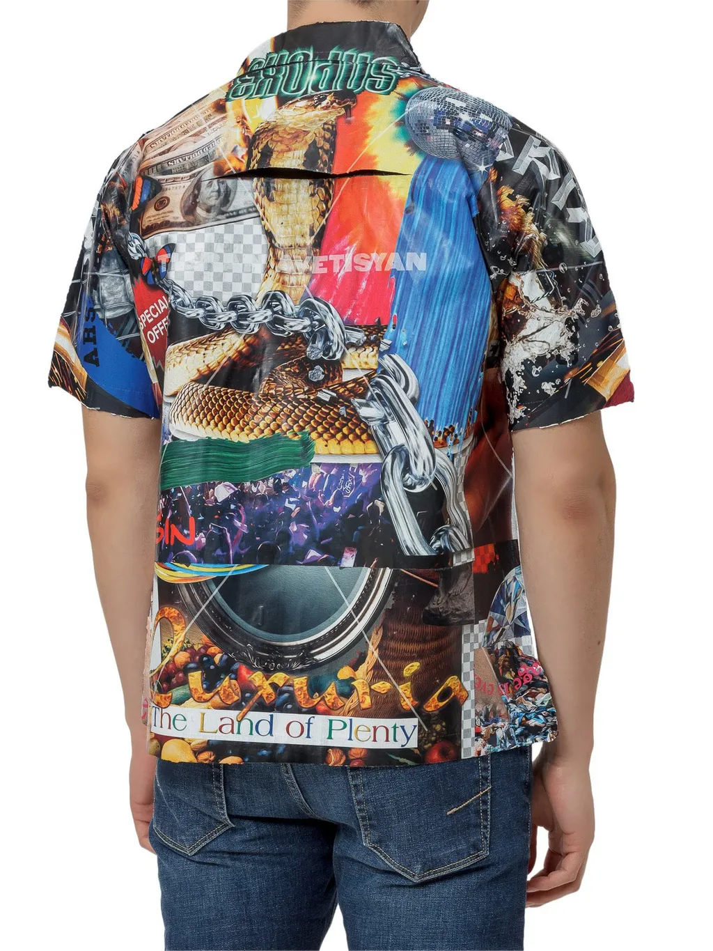 Collage Print Short Sleeve Shirt