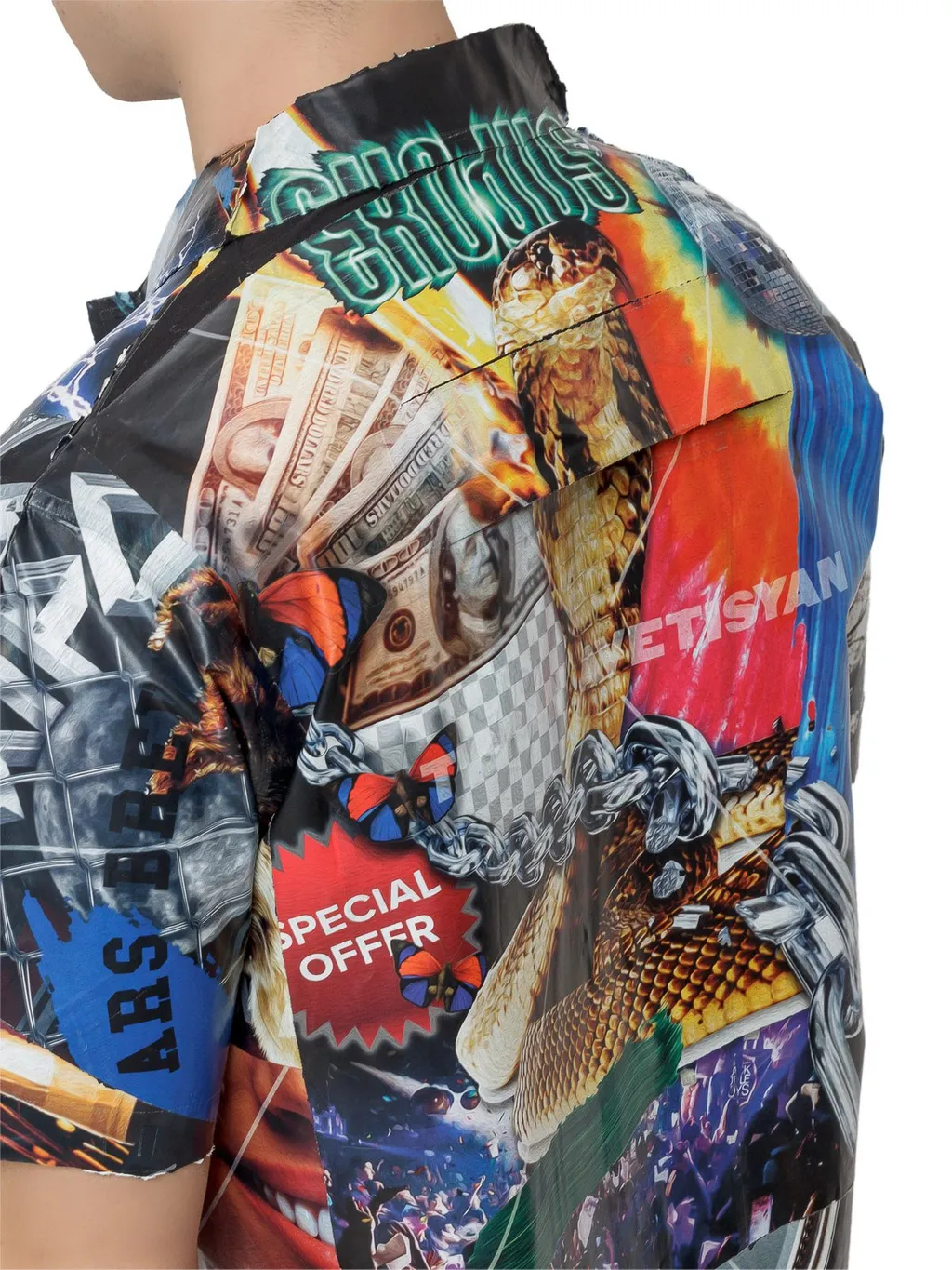 Collage Print Short Sleeve Shirt