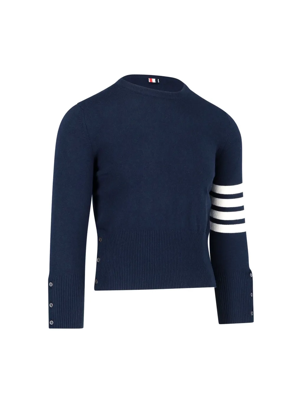 Crewneck Sweater With Four-Bar Stripe
