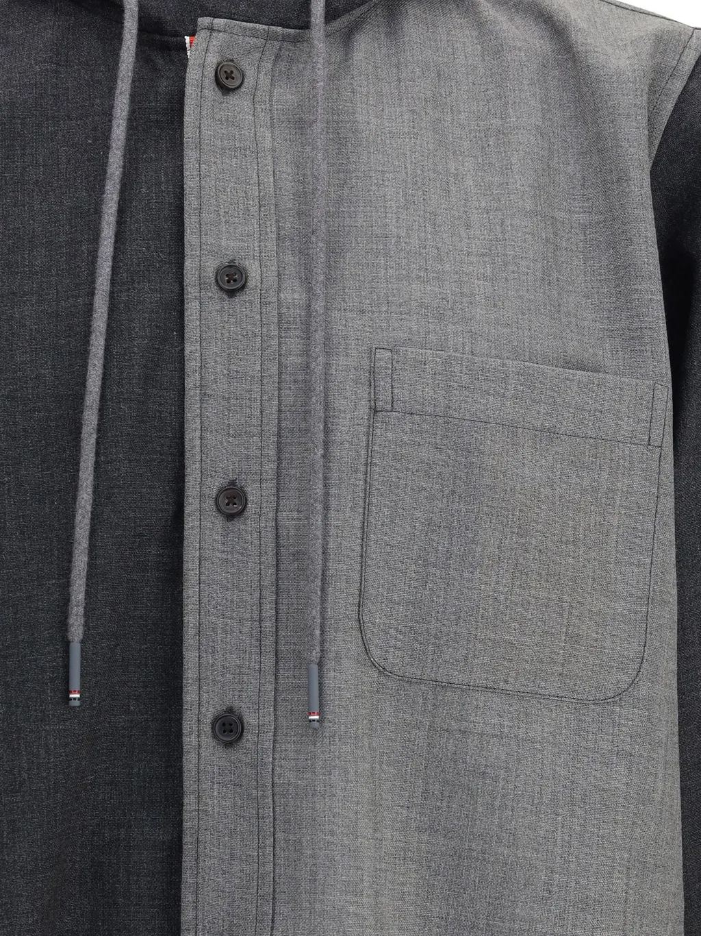 Colorblock Hooded Shirt
