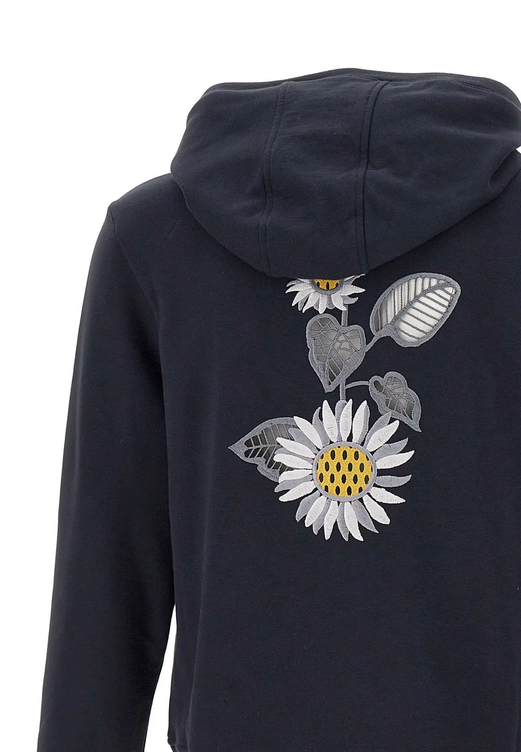 Hoodie With Floral Embroidery