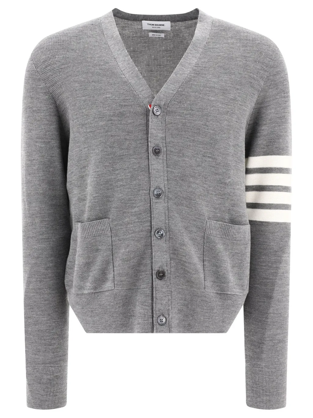 Cardigan With Four Bar Stripe