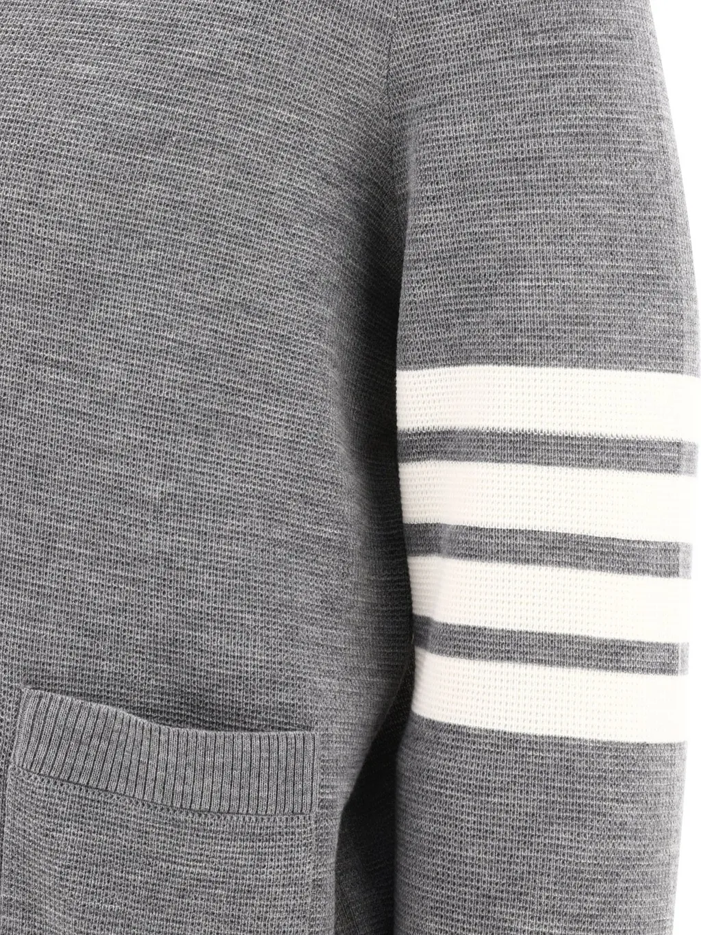 Cardigan With Four Bar Stripe