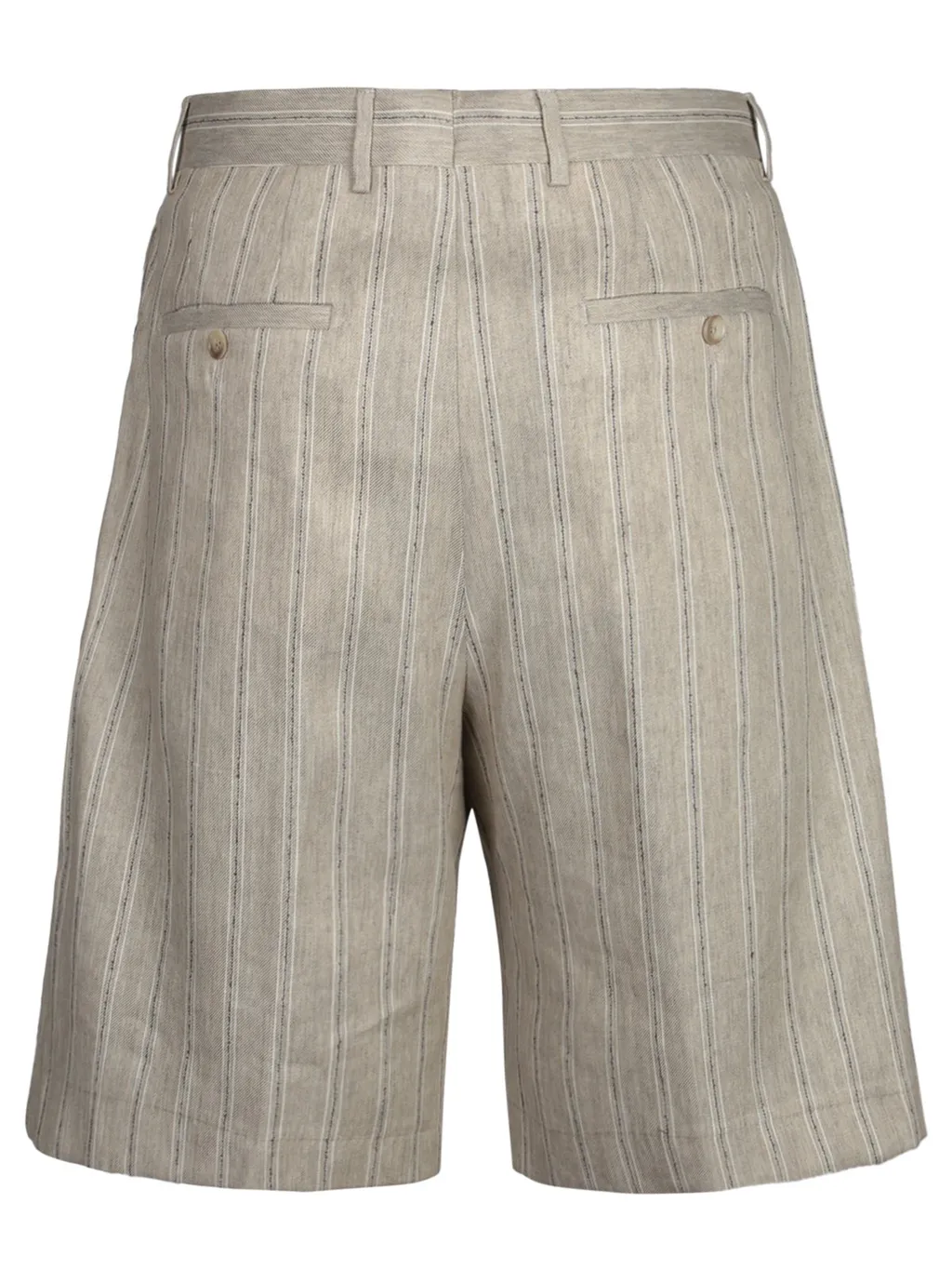 Pleated Stripe Shorts