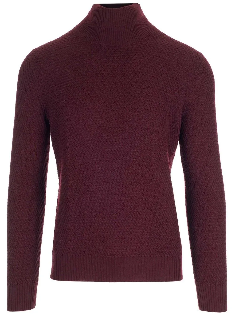 Textured Mock Neck Sweater