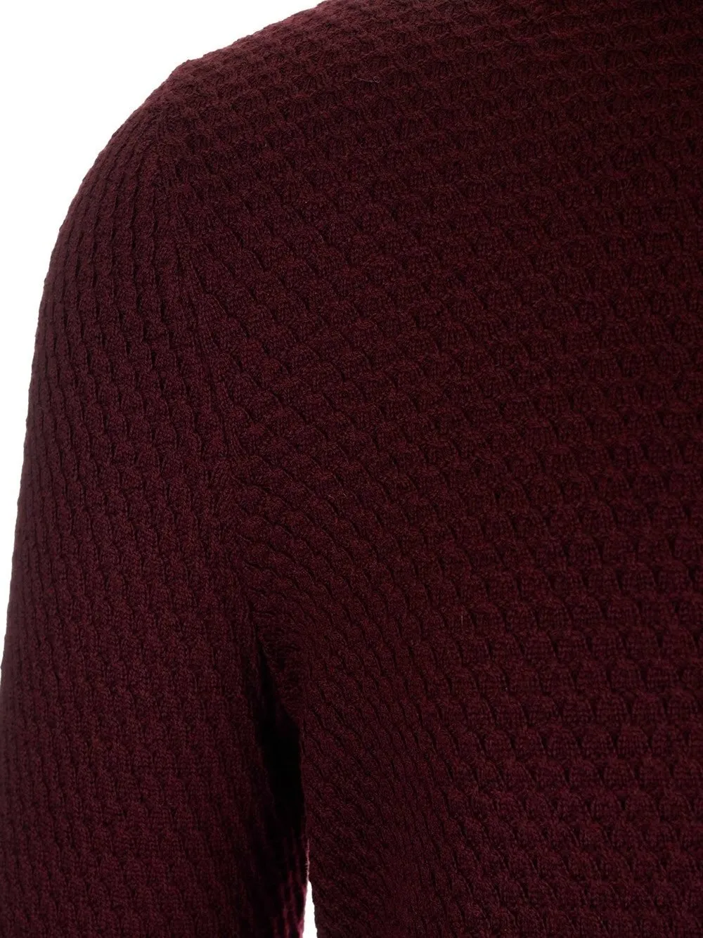 Textured Mock Neck Sweater