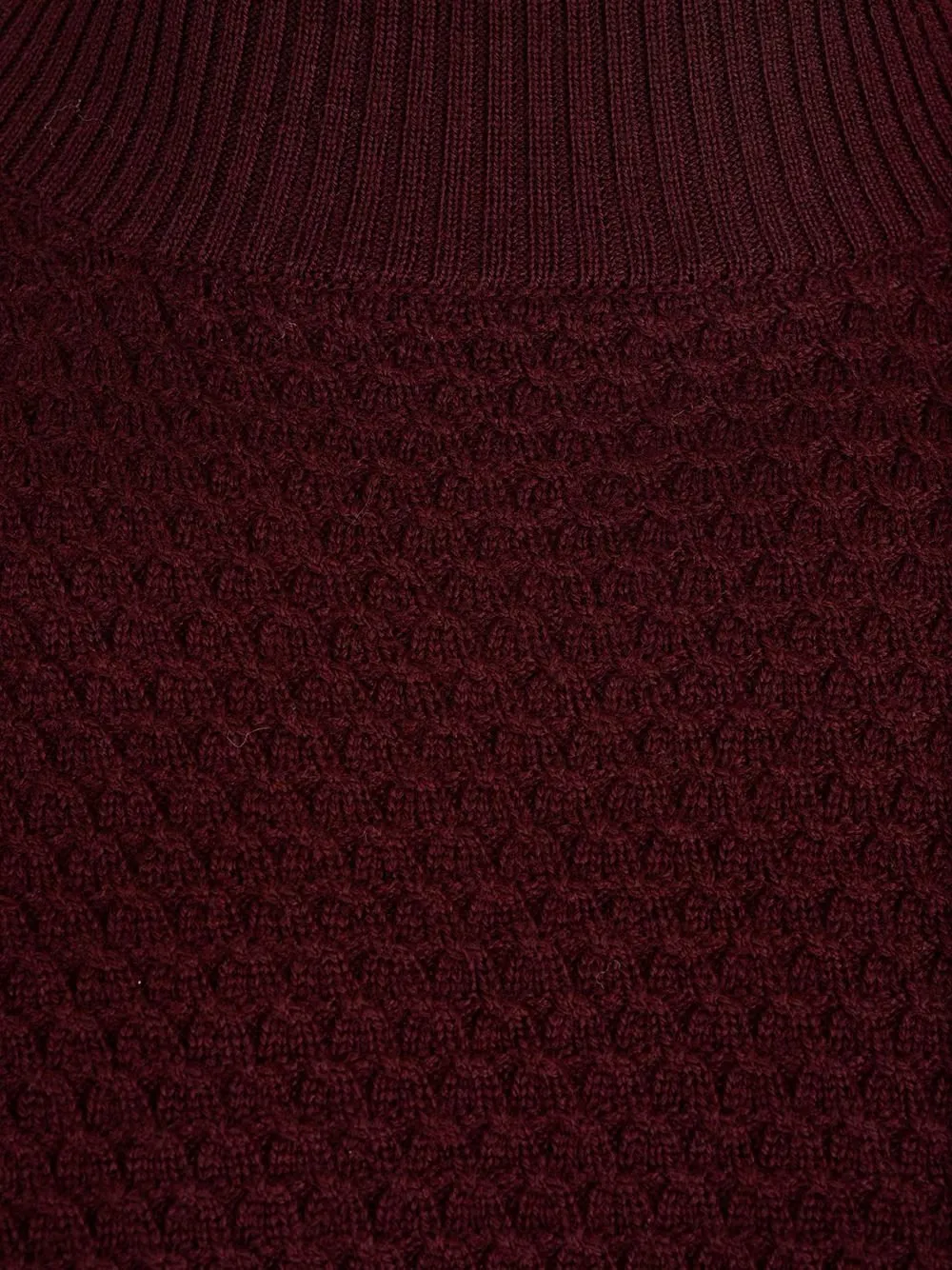 Textured Mock Neck Sweater