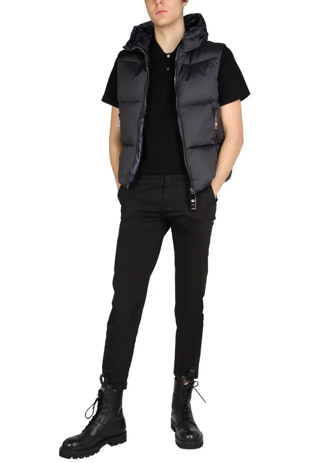 Padded Vest With Hood