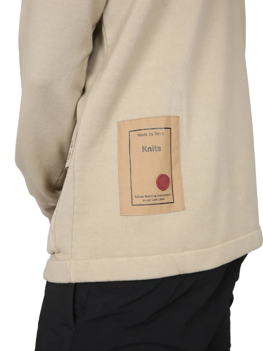 Crewneck Sweatshirt With Patch Pocket