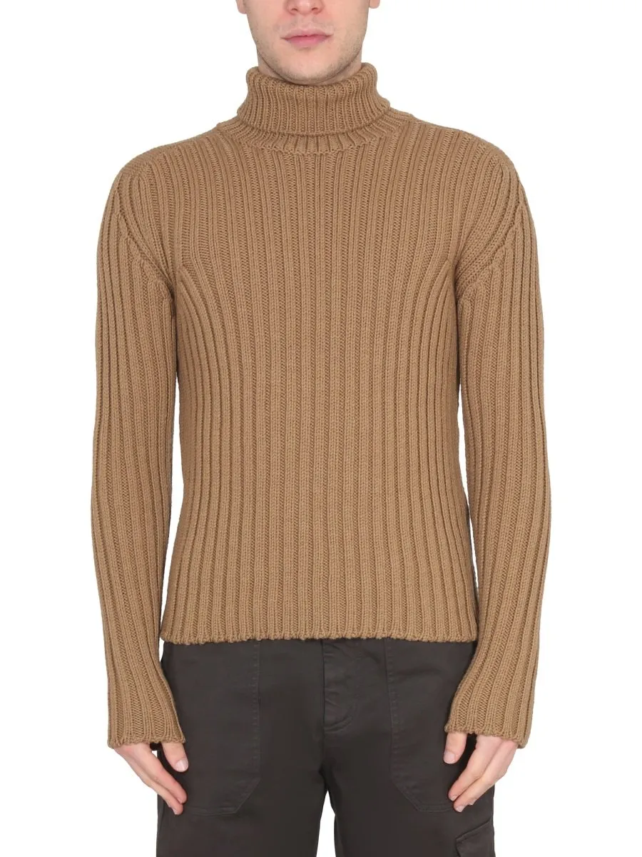 Ribbed Turtleneck Sweater