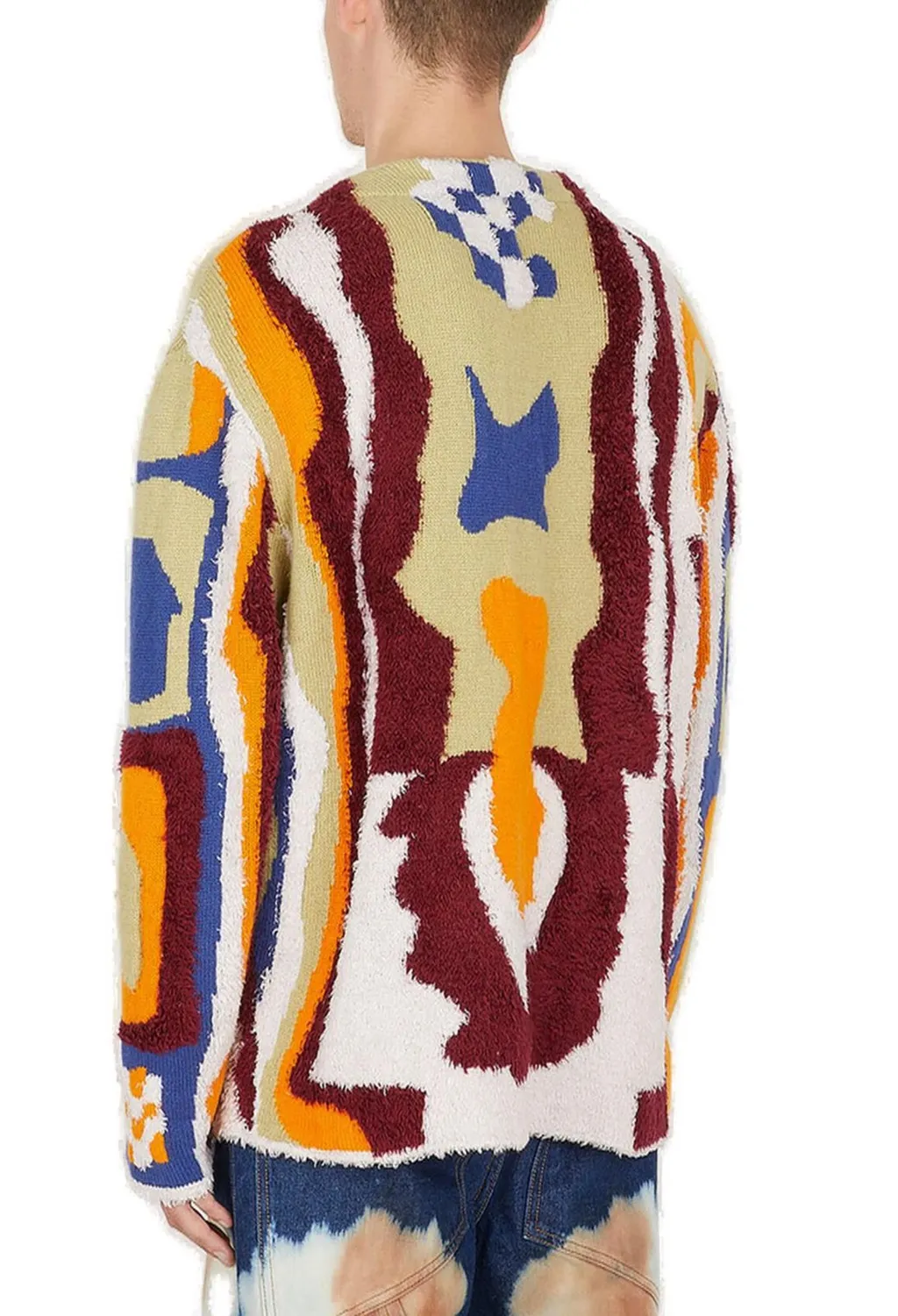 Abstract Pattern Knit Cardigan