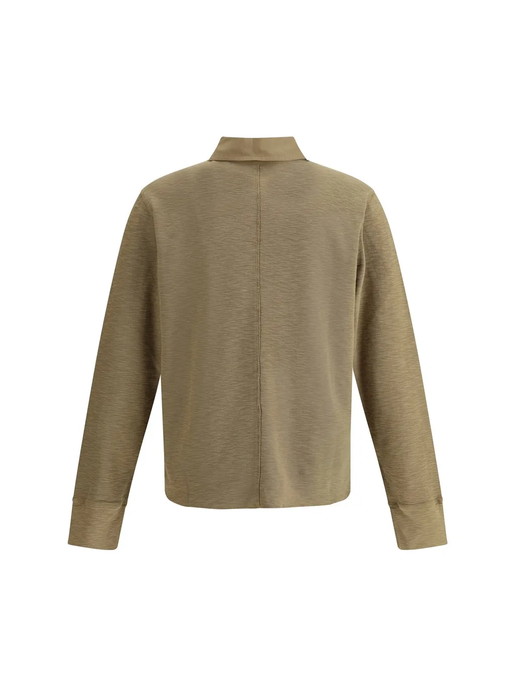 Textured Long-Sleeve Polo Shirt