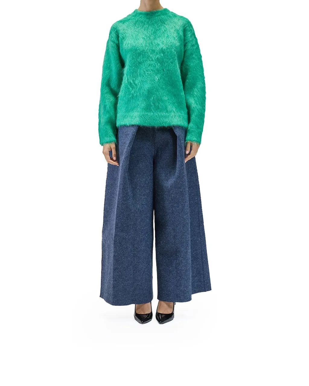 Fuzzy Mock Neck Sweater