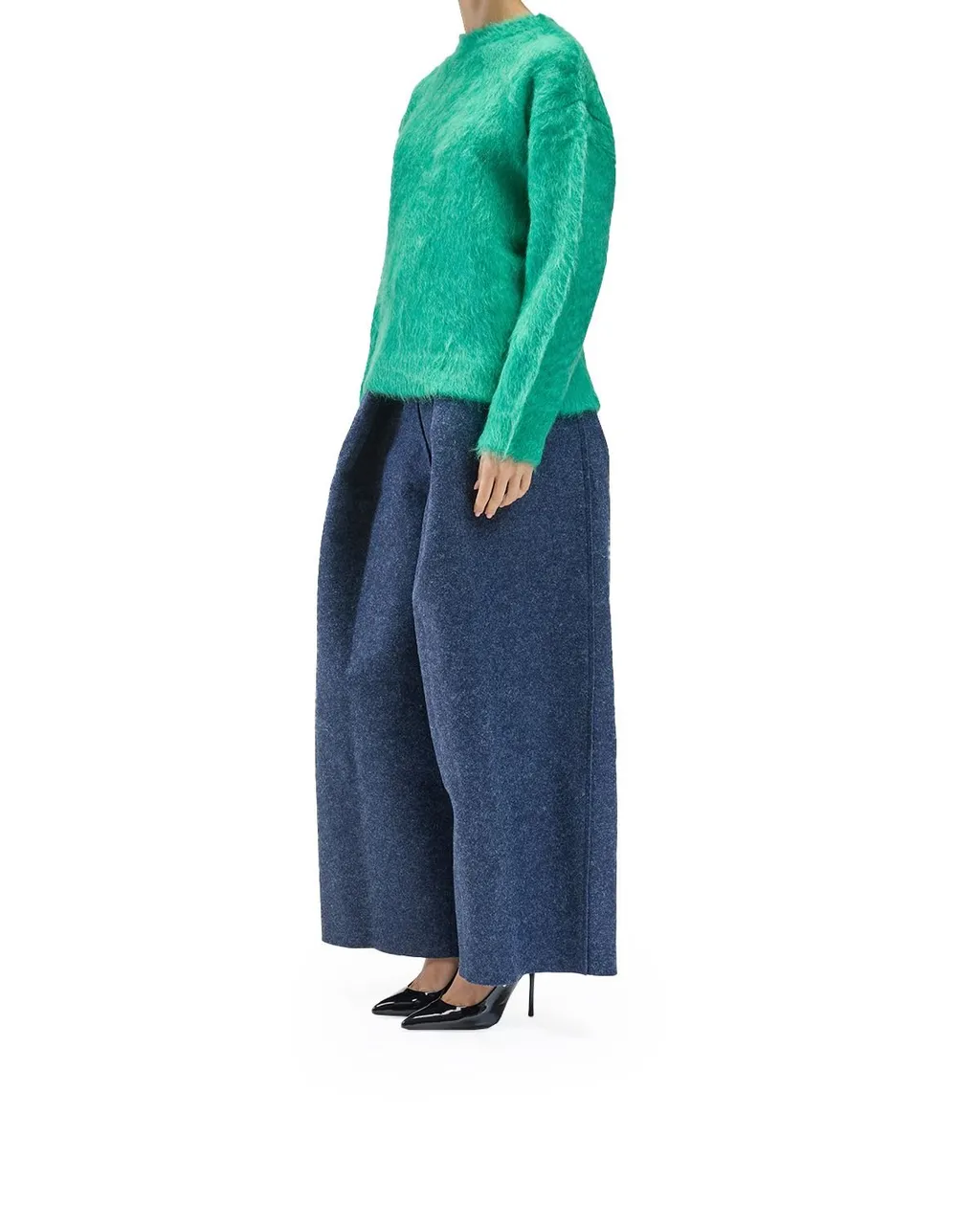 Fuzzy Mock Neck Sweater
