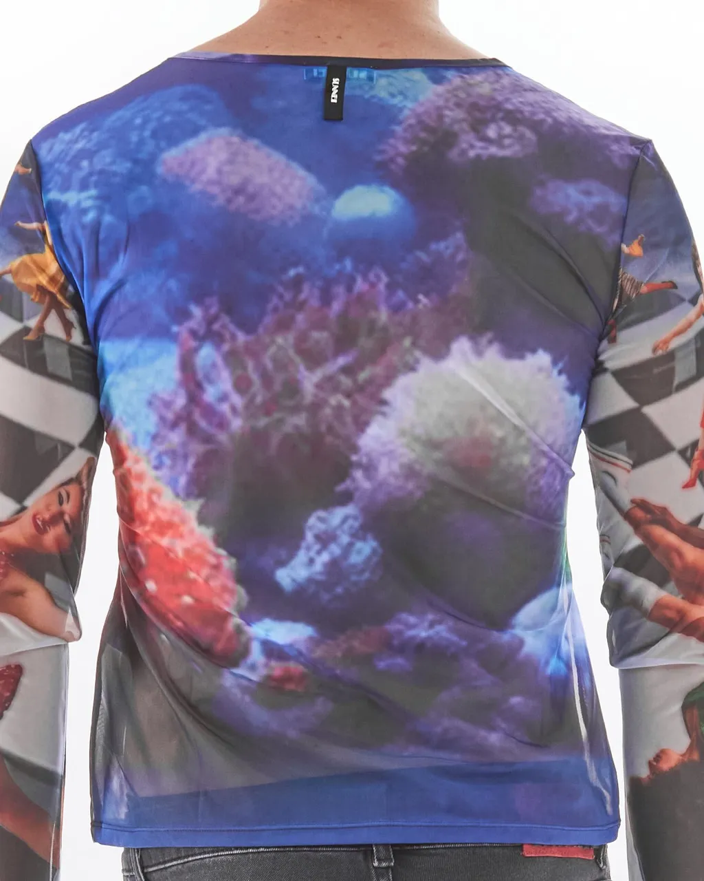 Long Sleeve Mesh Top