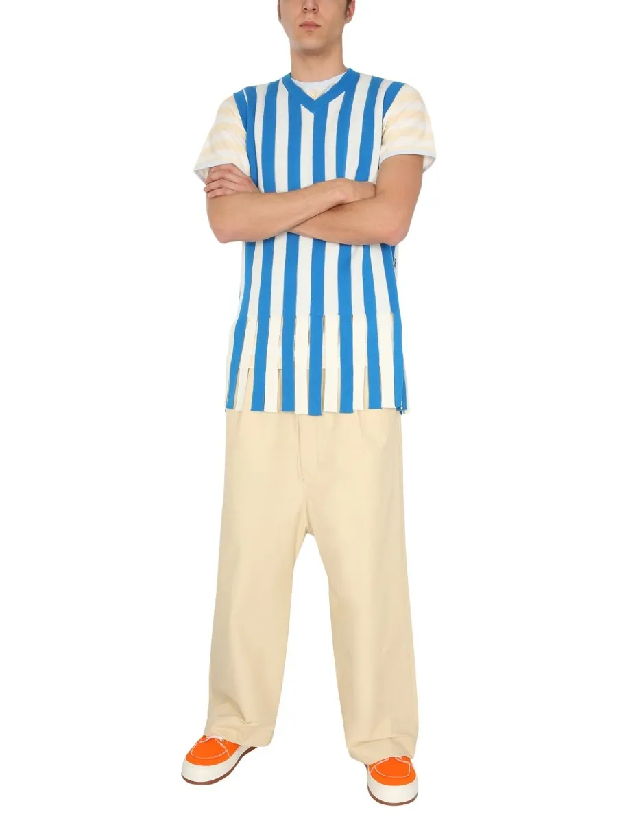 Striped V-Neck T-Shirt