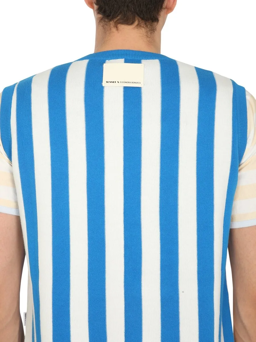 Striped V-Neck T-Shirt