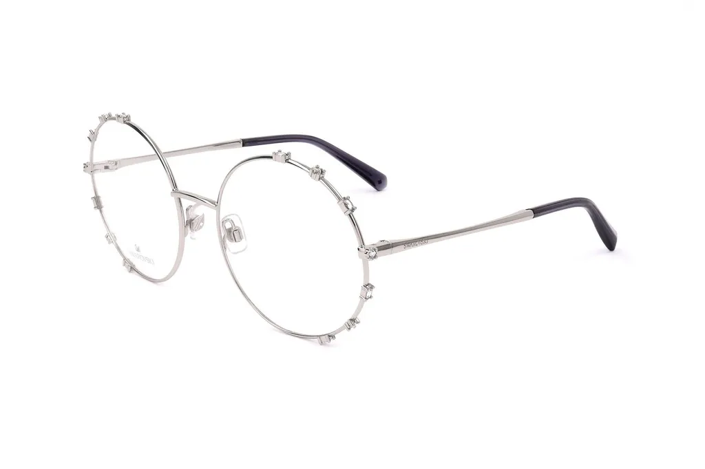 Round Eyeglasses With Crystal Embellishments