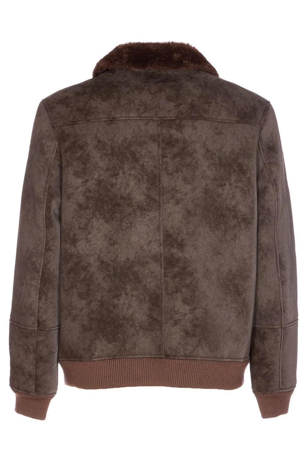 Bomber Jacket With Shearling Collar
