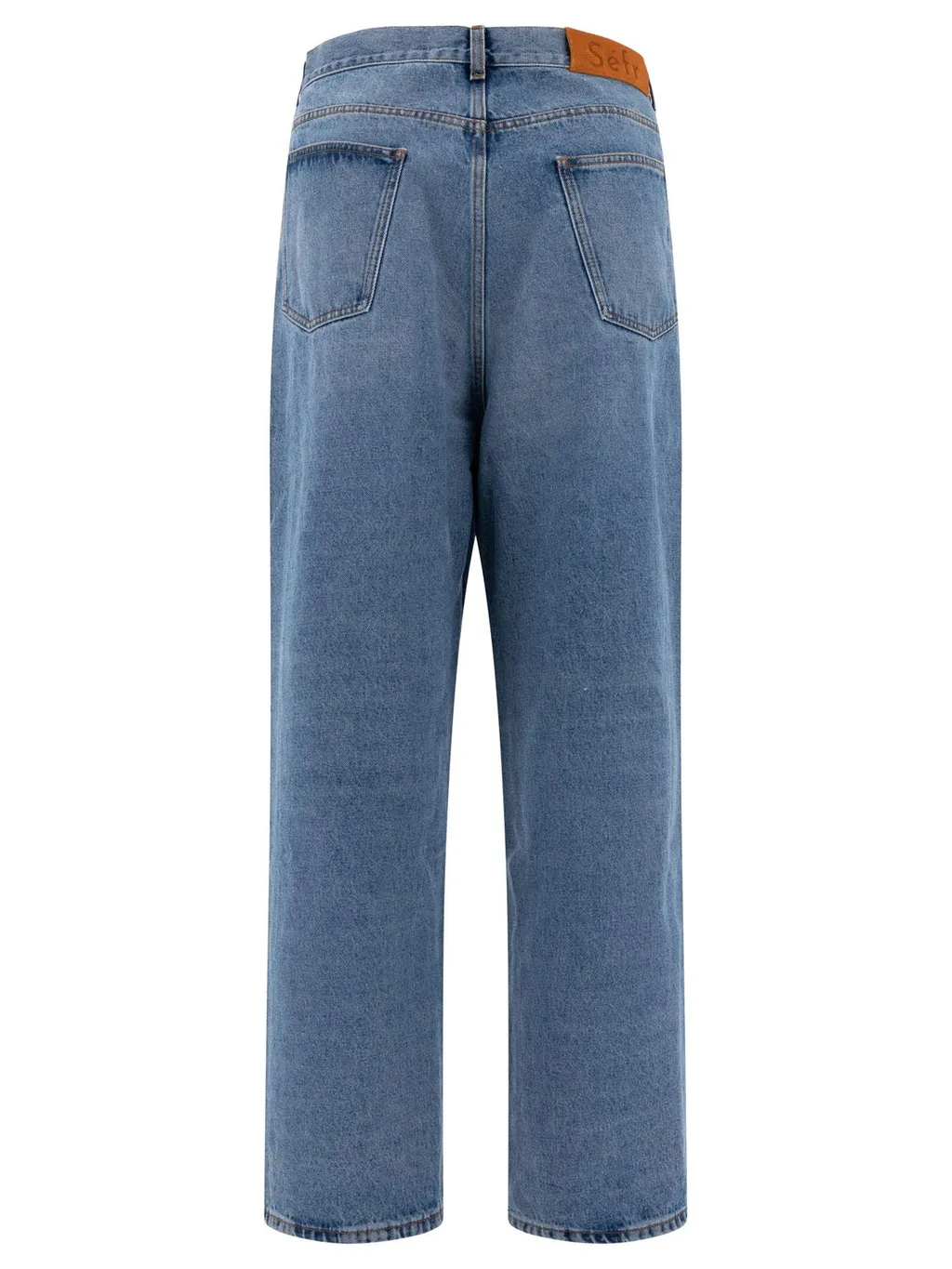High-Waisted Straight Leg Jeans