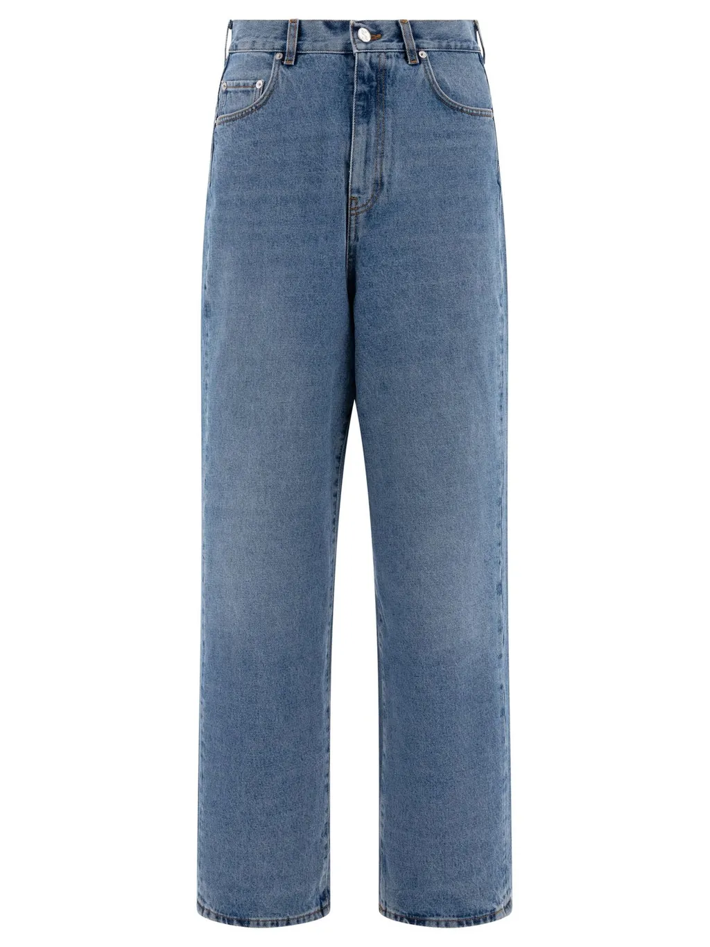 High-Waisted Straight Leg Jeans