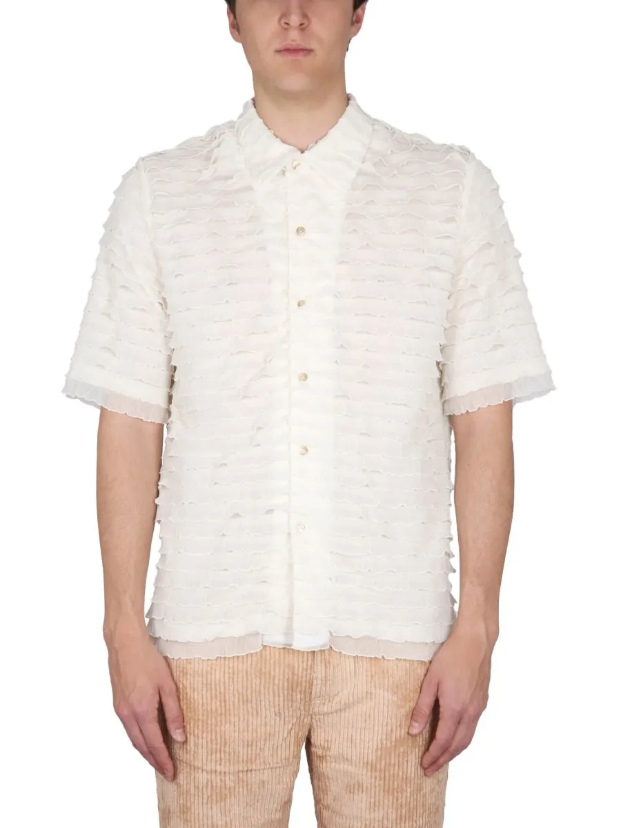 Short Sleeve Ruffle Shirt