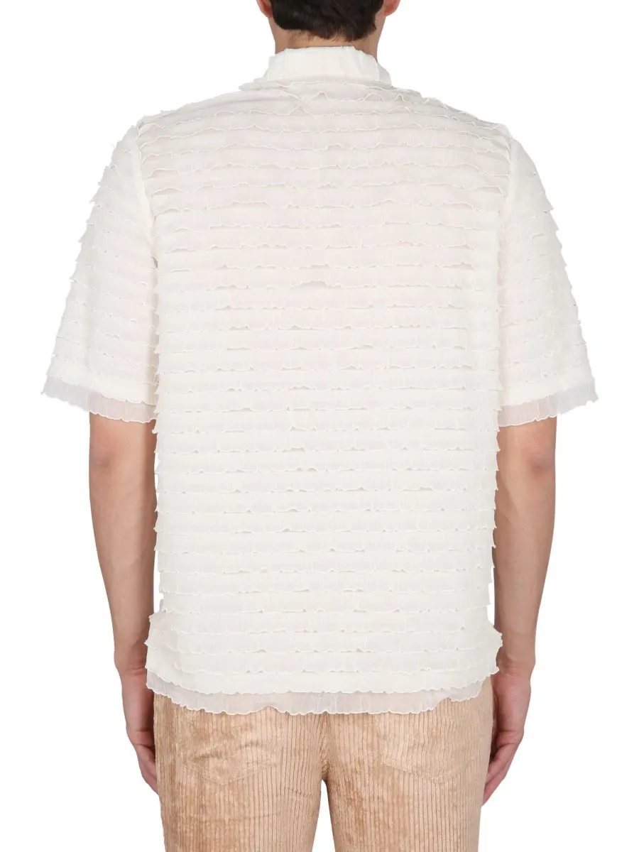 Short Sleeve Ruffle Shirt