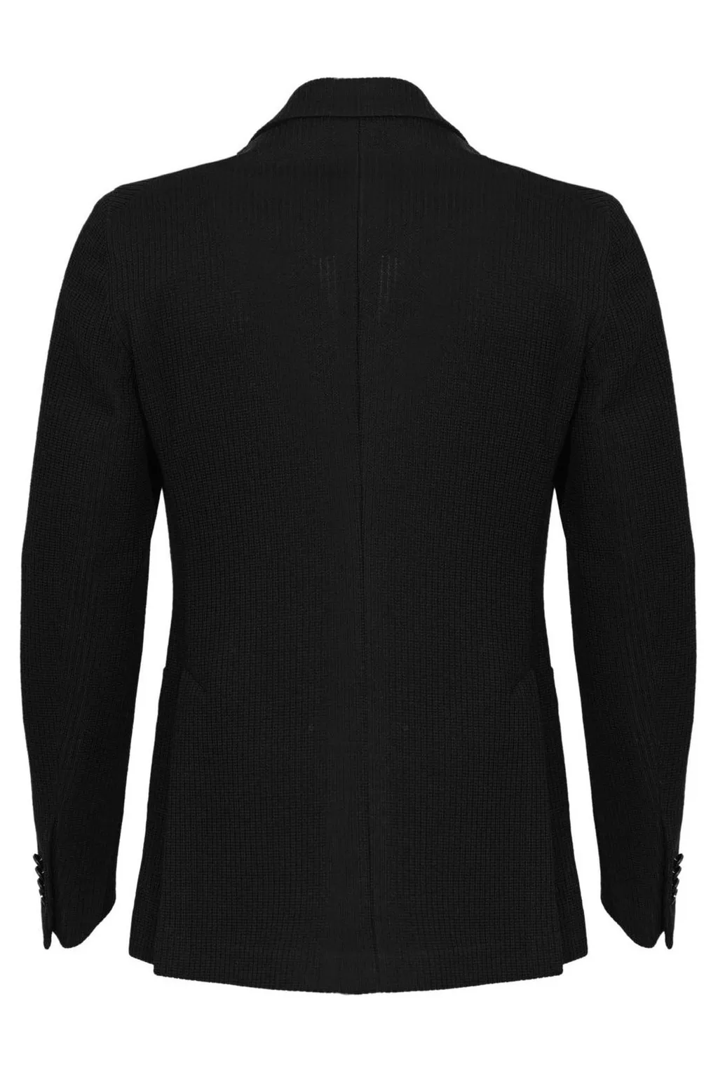 Double-Breasted Knit Blazer