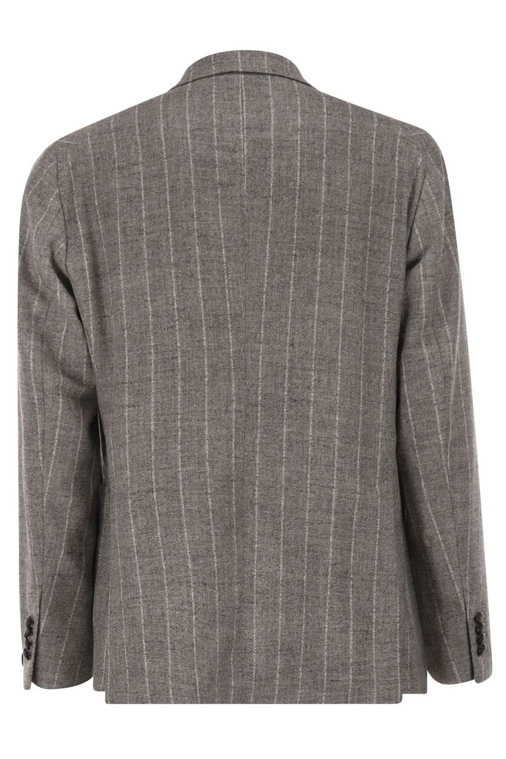 Double-Breasted Pinstripe Blazer