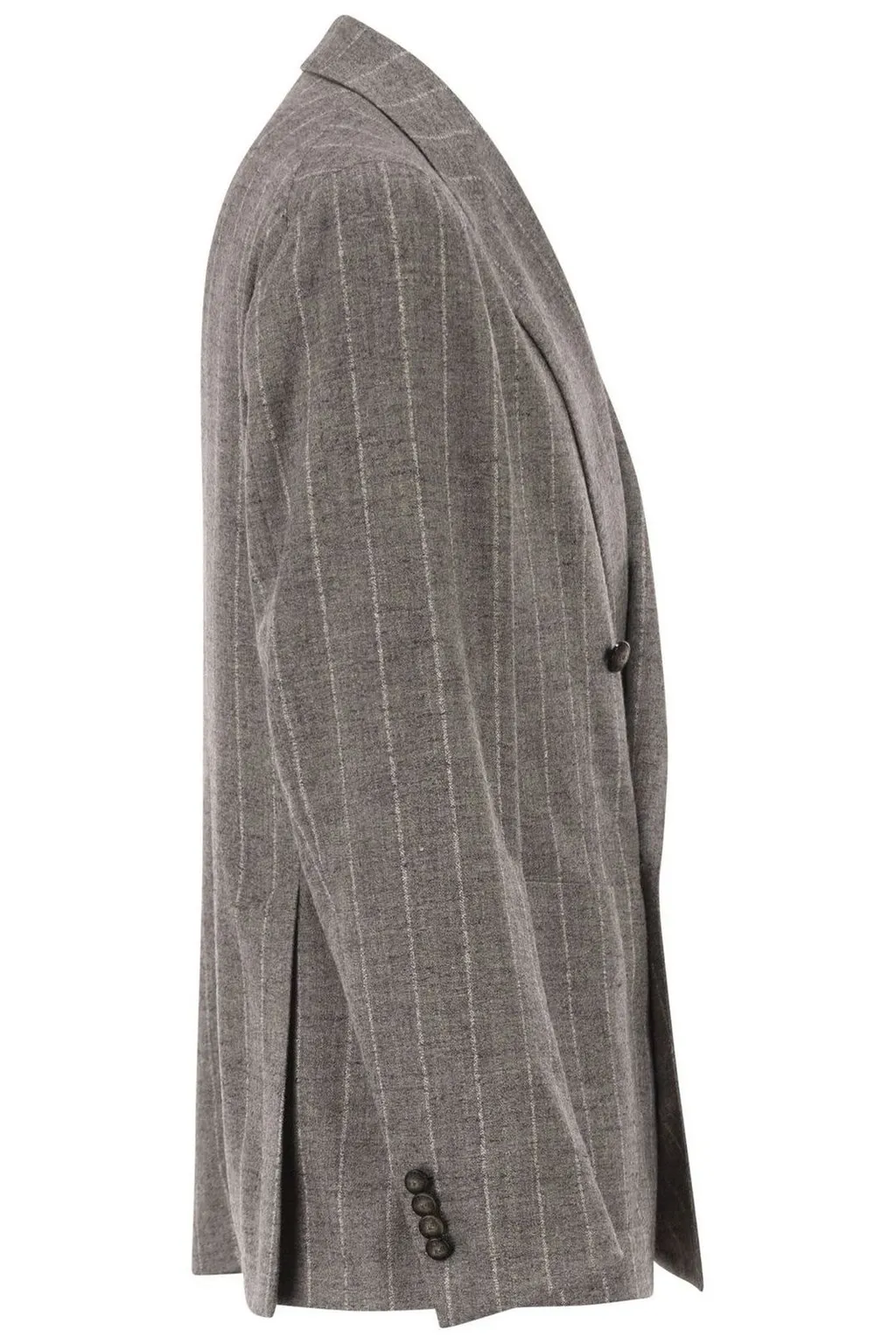 Double-Breasted Pinstripe Blazer