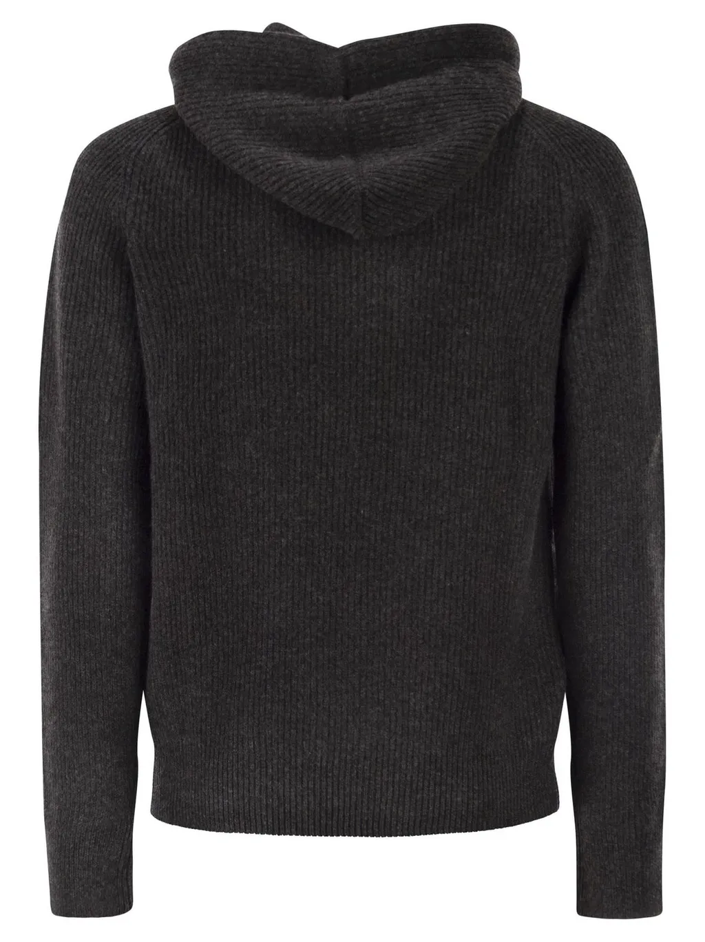 Ribbed Knit Hoodie